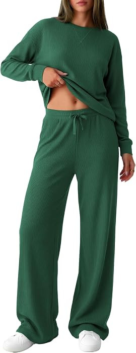 PRETTYGARDEN Women Matching Lounge Sets Fall 2 Piece Airport Travel Outfit | Amazon (US)