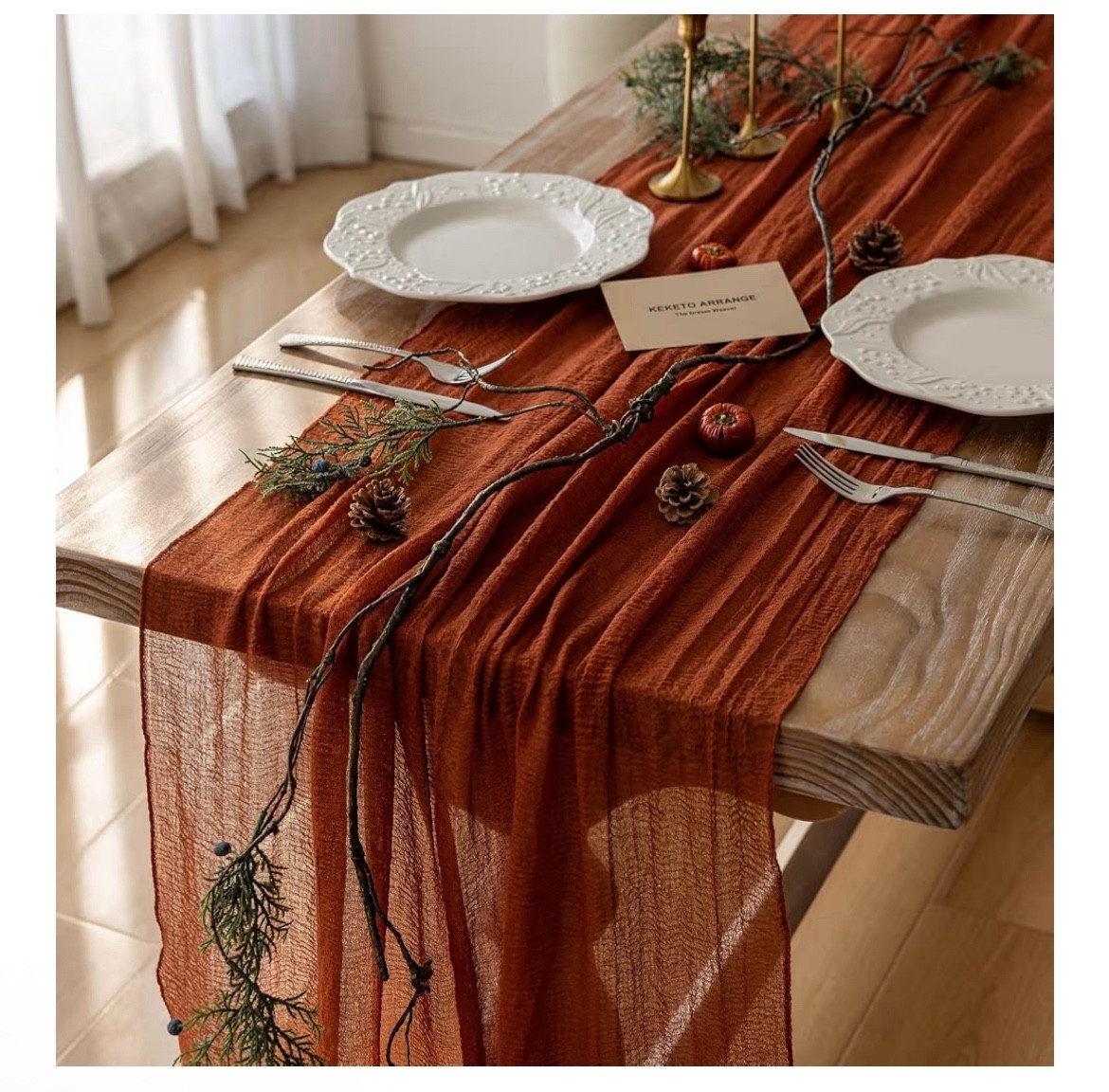 Thanksgiving is around the corner. This rust runner  will elevate your decor for thanksgiving dinner!

#LTKHome #LTKFindsUnder50 #LTKSeasonal