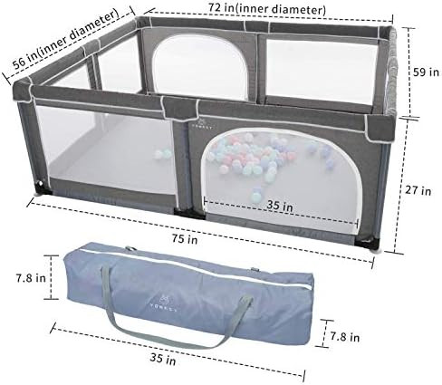 YOBEST Baby Playpen, Extra Large Play Pens for Toddlers, Babys Fence Play Area, Indoor & Outdoor ... | Amazon (US)
