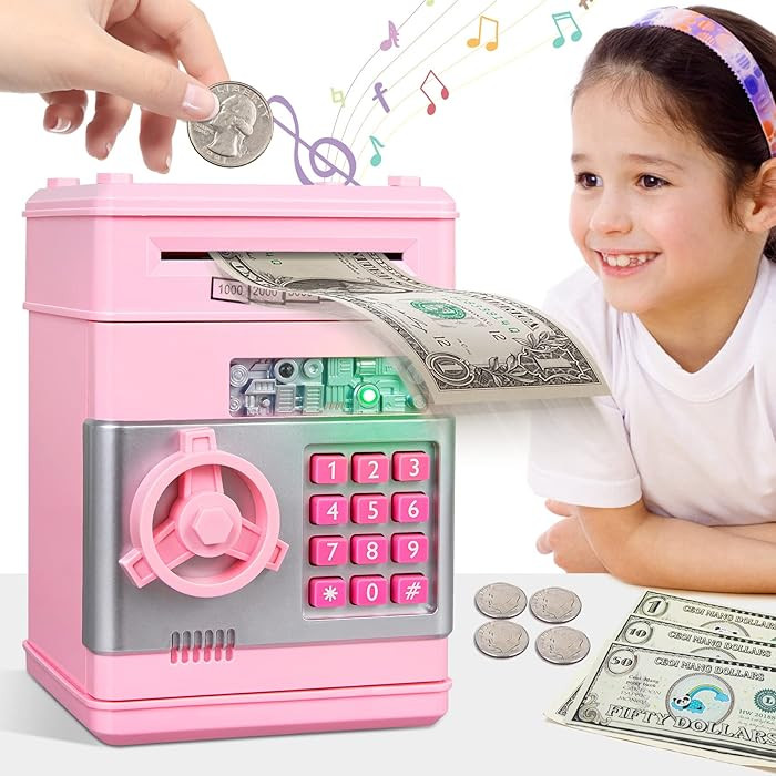 Kids Piggy Bank for Girls - Toys for 5 6 7 8 9 10 Year Old Girl Birthday Gifts - Electronic Piggy... | Amazon (US)