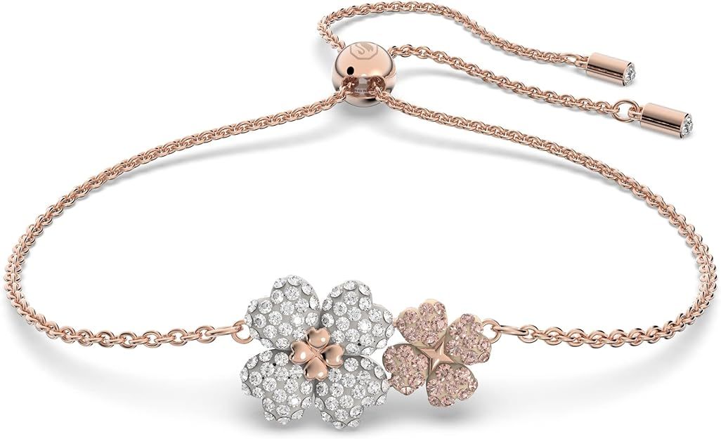 Swarovski Latisha Flower Necklace, Earrings, and Bracelet Crystal Jewelry Collection, Rose Gold T... | Amazon (US)