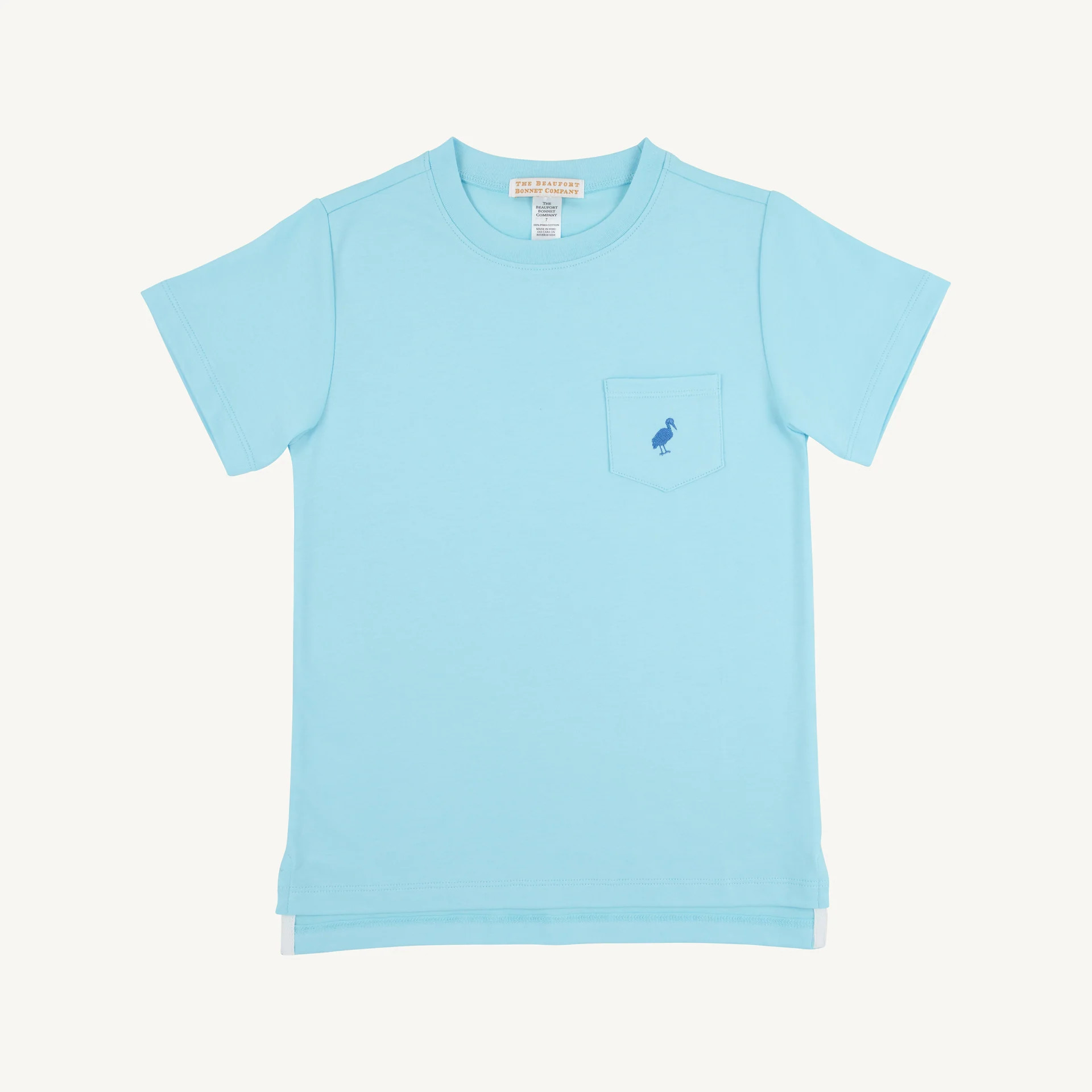Carter Crewneck - Belhaven Blue with Wood Boat Blue Stork | The Beaufort Bonnet Company