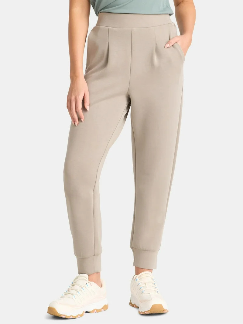 Avia Women's and Women's Plus Knit Pleat Joggers with Pockets, Size XS-4X | Walmart (US)