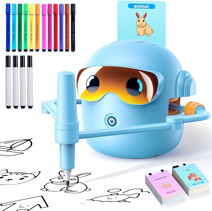 Drawing Robot for Kids Montessori Painting Toys for 3 4 5 6 7 8 Year Old, Voice Interactive Educa... | Amazon (US)