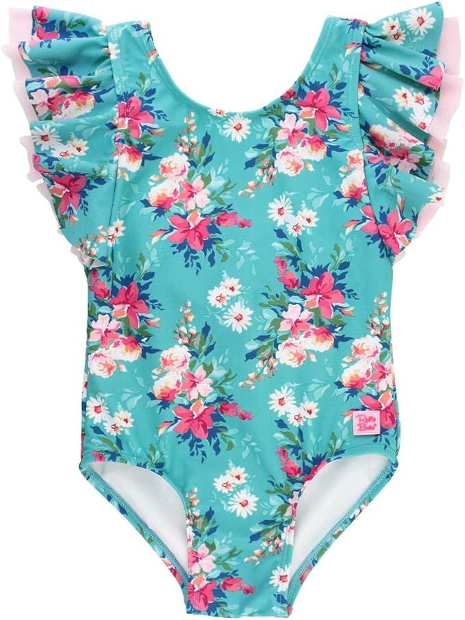 RuffleButts Baby/Toddler Girls Ruffle Strap One Piece Swimsuit w/UPF 50+ Sun Protection | Amazon (US)
