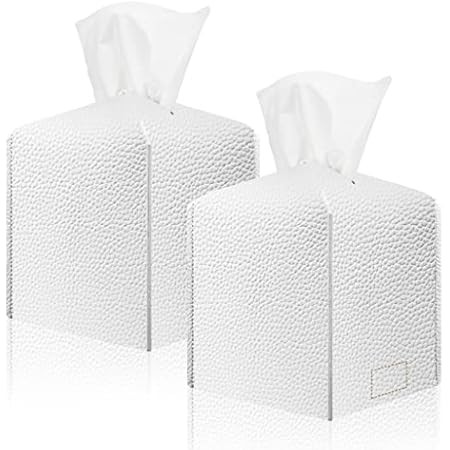 Carrotez Tissue Box Cover, [Refined] Modern PU Leather Square Tissue Box Holder - Decorative Holder/ | Amazon (US)