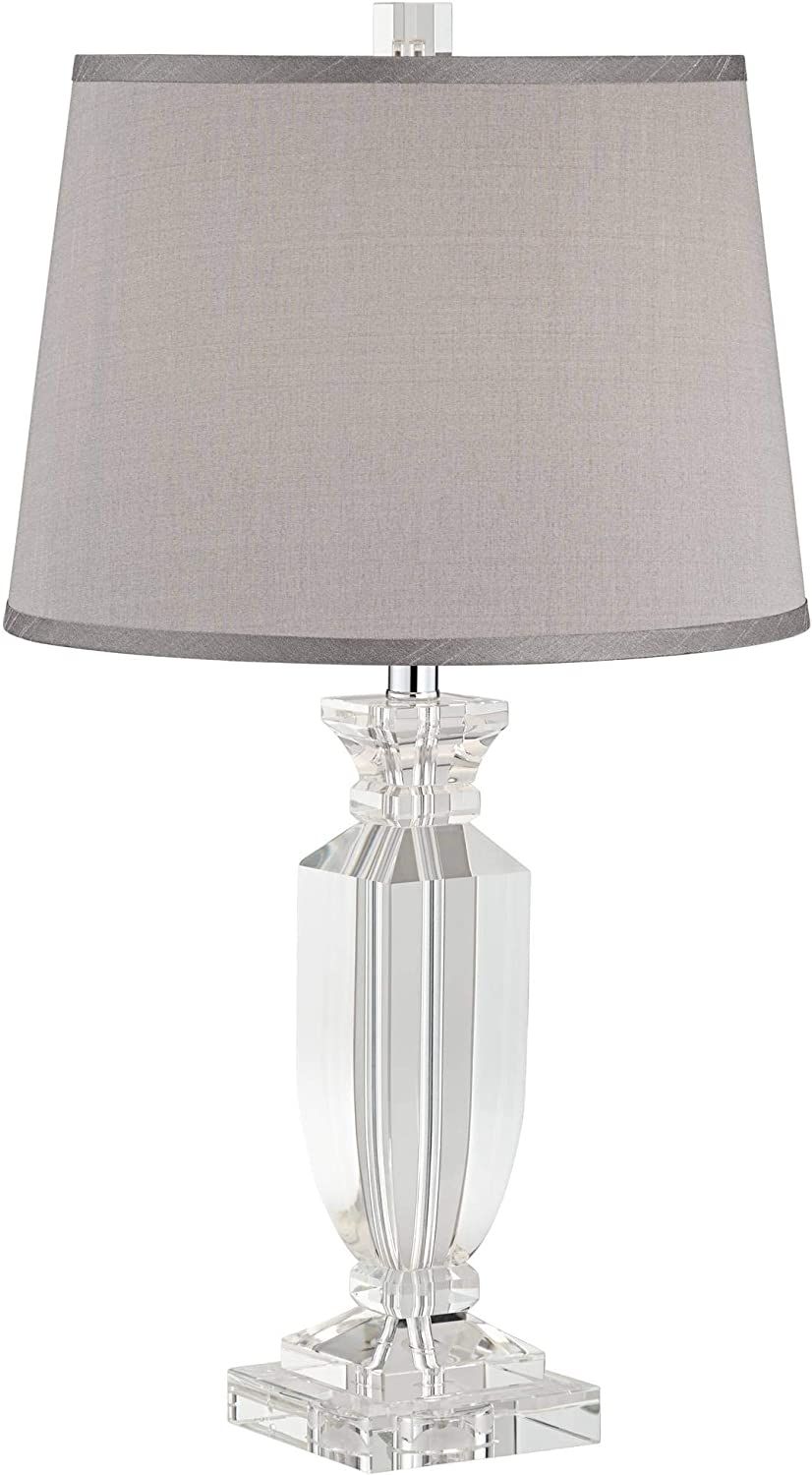 Vienna Full Spectrum Sherry Traditional Glam Luxury Table Lamp 25" High Clear Crystal Body Gray T... | Amazon (US)