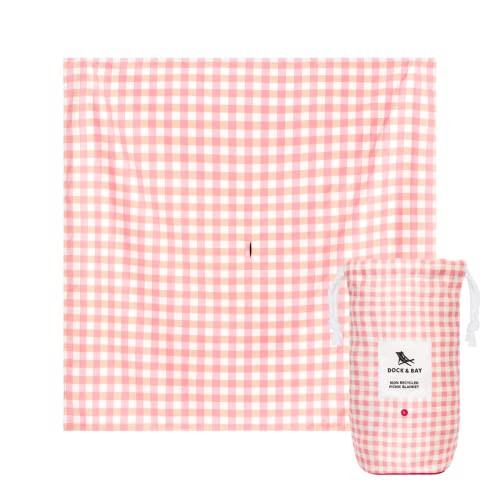 Dock & Bay Picnic Blanket - Quick Dry & Water Resistant - 100% Recycled Materials - Extra Large (94x66) - Strawberries & Cream | Amazon (US)