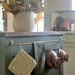 Brass Finish Wall Bar Rack | Antique Farm House