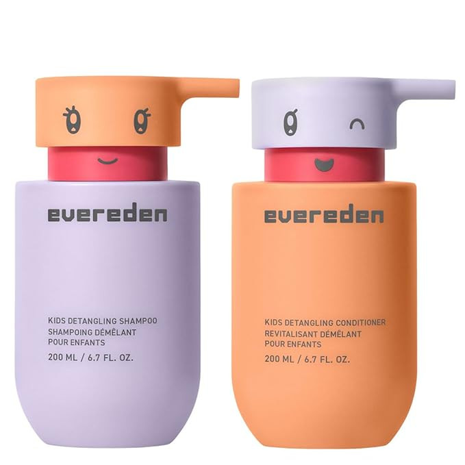 Evereden Kids Haircare Set: Hair Detangling Shampoo & Conditioner for Children Ages 3+, Plant Pro... | Amazon (US)