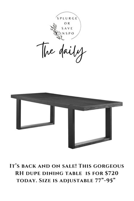 Dining room table. Black dining room table. Modern dining room table. Designer look for less. 

#LTKsalealert #LTKhome