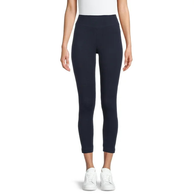 Time And Tru Women's High Rise Ankle Knit Leggings | Walmart (US)