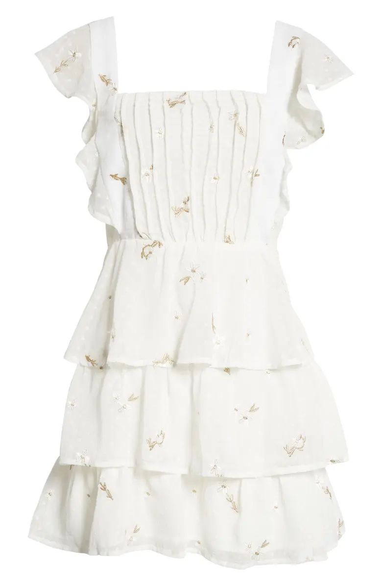 Adelyn Rae Darlene Embroidered Ruffle Sundress | Nordstrom | Nordstrom