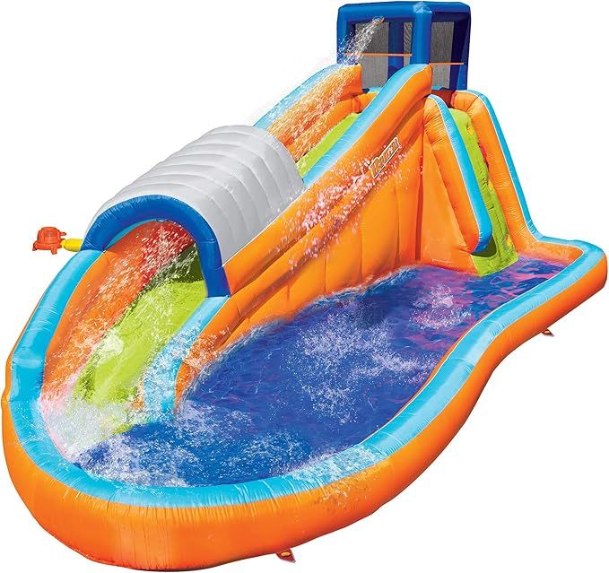 BANZAI Surf Rider Water Park, Length: 17 ft 7 in, Width: 9 ft 6 in, Height: 7 ft 11 in, Inflatabl... | Amazon (US)