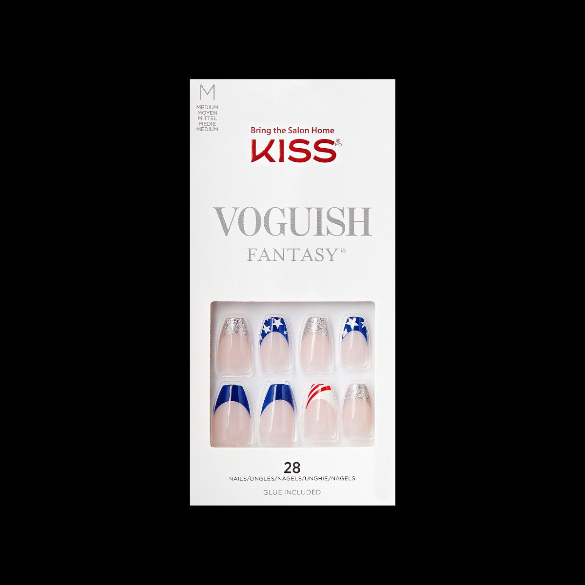 KISS Voguish Fantasy Nails - White Stars | KISS, imPRESS, JOAH