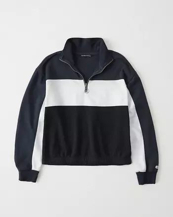 Colorblock Half-Zip Sweatshirt | Abercrombie & Fitch US & UK