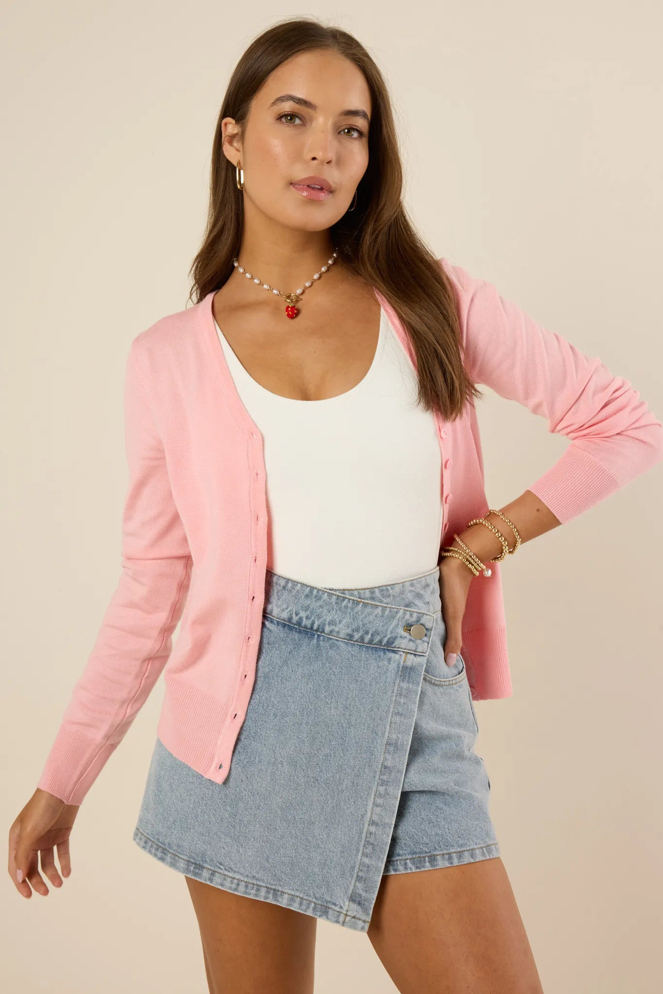 Lilibeth Cardigan- Pink | Avara
