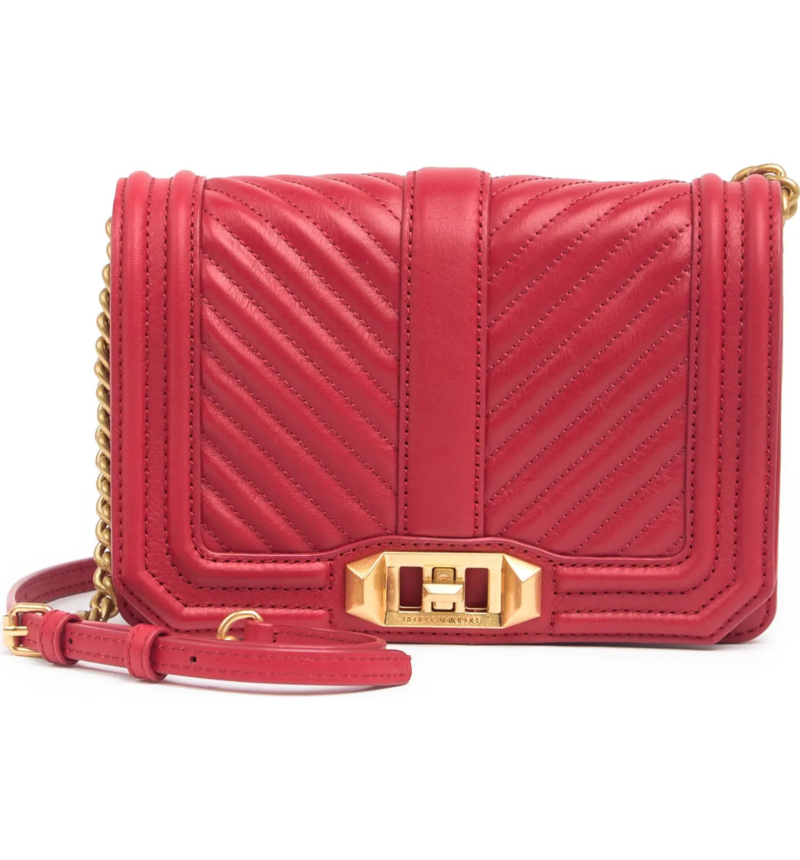 Small Love Chevron Quilted Leather Crossbody Bag | Nordstrom Rack