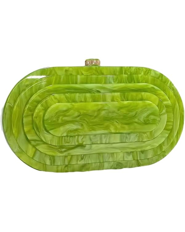 Acrylic Evening Clutch Bag for Women Shell Shape Shoulder Crossbody Bag Glitter Marble Purse Hand... | Amazon (US)