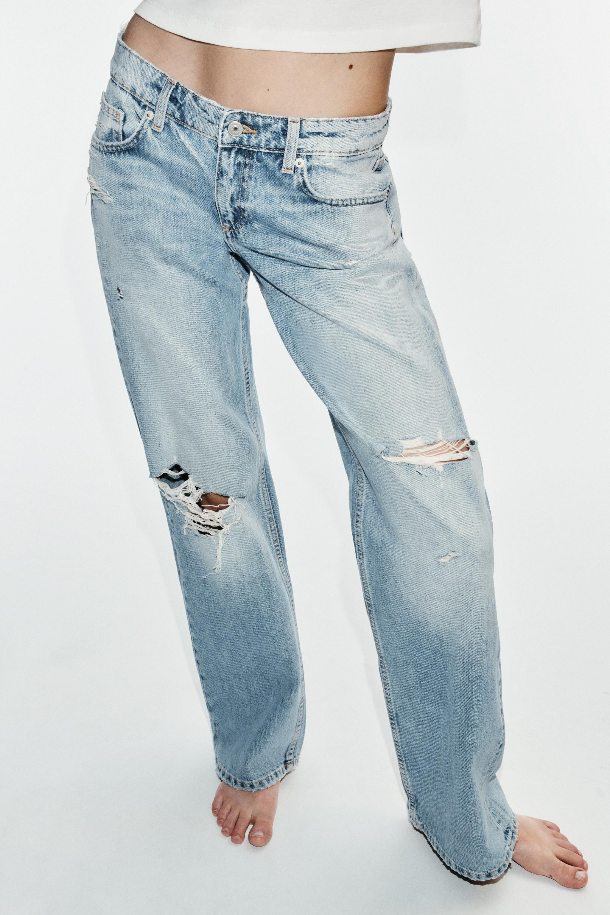 LOW WAIST - WIDE LEG - FULL LENGTHFive-Pocket-Jeans mit niedrigem Bund. Langes, weites Bein. Mit ... | Zara DE