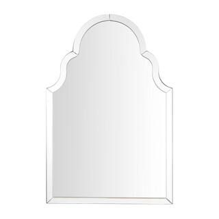 Medium Ornate Arched Beveled Glass Classic Accent Mirror (35 in. H x 24 in. W) | The Home Depot