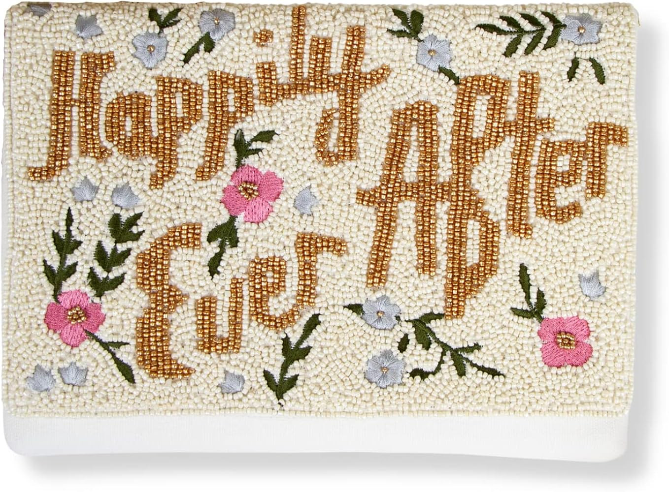 Pretty Robes Happily Ever After Clutch for Wedding Day, Beaded Bride Purse for Bachelorette, Brid... | Amazon (US)