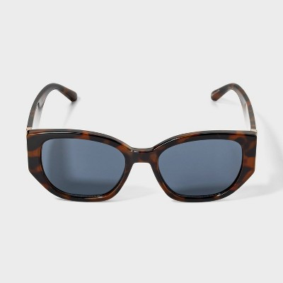 Women's Angular Tortoise Shell Sunglasses - A New Day™ Brown | Target
