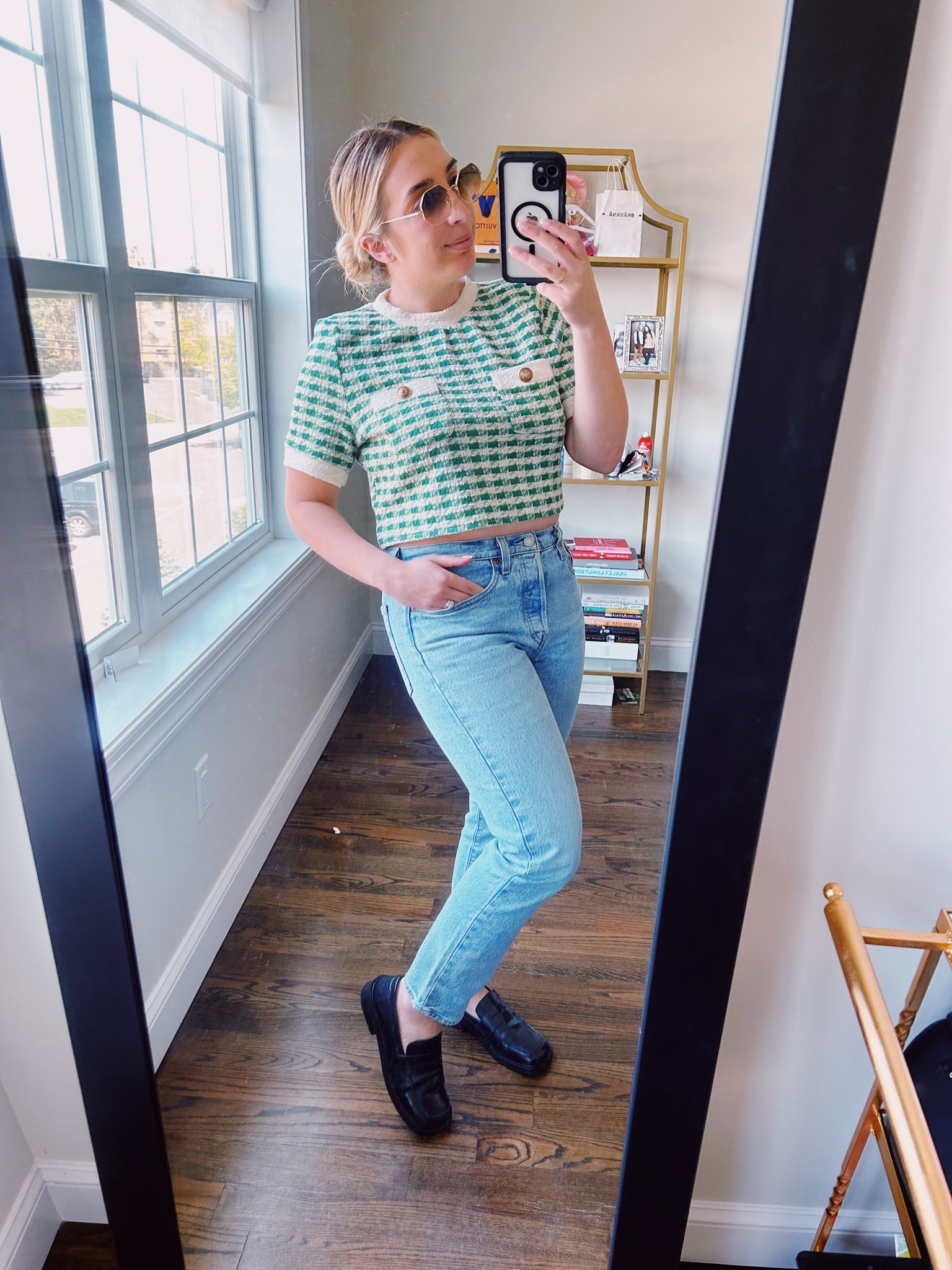 New Wedgie Levi Straight Leg Tapered Jeans … needed denim to style with flags! 

#LTKunder100 #LTKworkwear #LTKsalealert