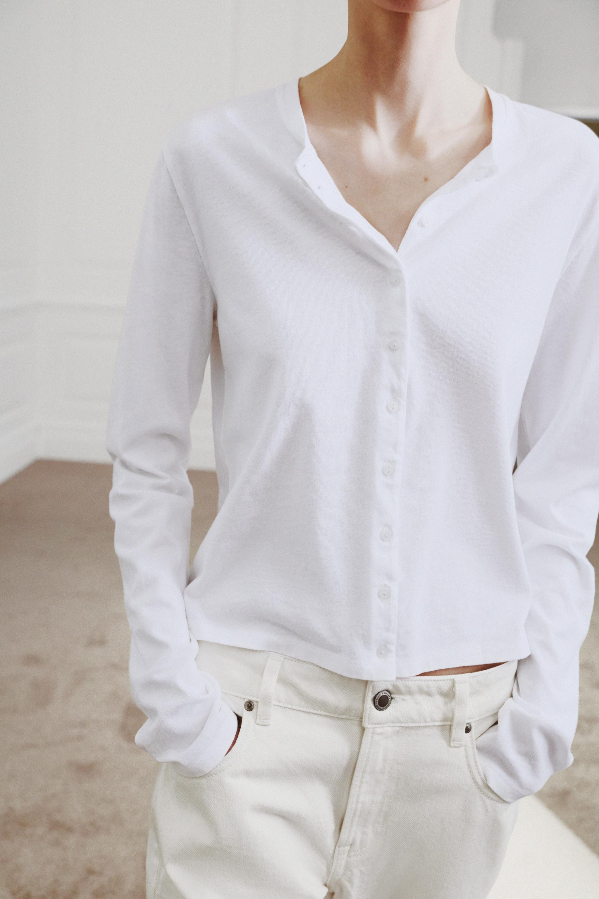 FLOWING T-SHIRT WITH SHOULDER PADS | Zara UK