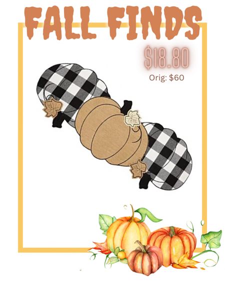 Amazon finds
Fall finds
Fall home
Fall decor
Buffalo check pumpkin 
Burlap pumpkin
Table runner 

#LTKSeasonal #LTKHalloween #LTKhome
