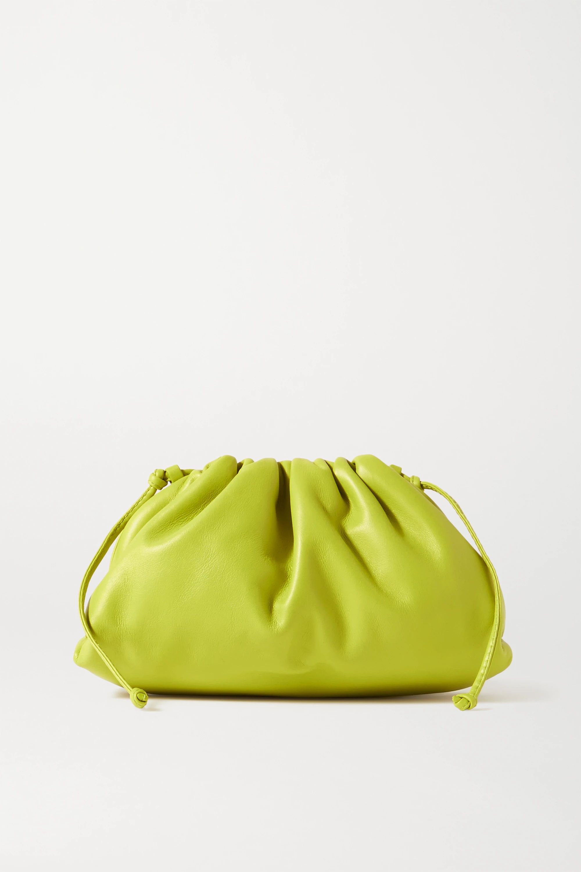 Green The Pouch small gathered leather clutch | Bottega Veneta | NET-A-PORTER | NET-A-PORTER (US)