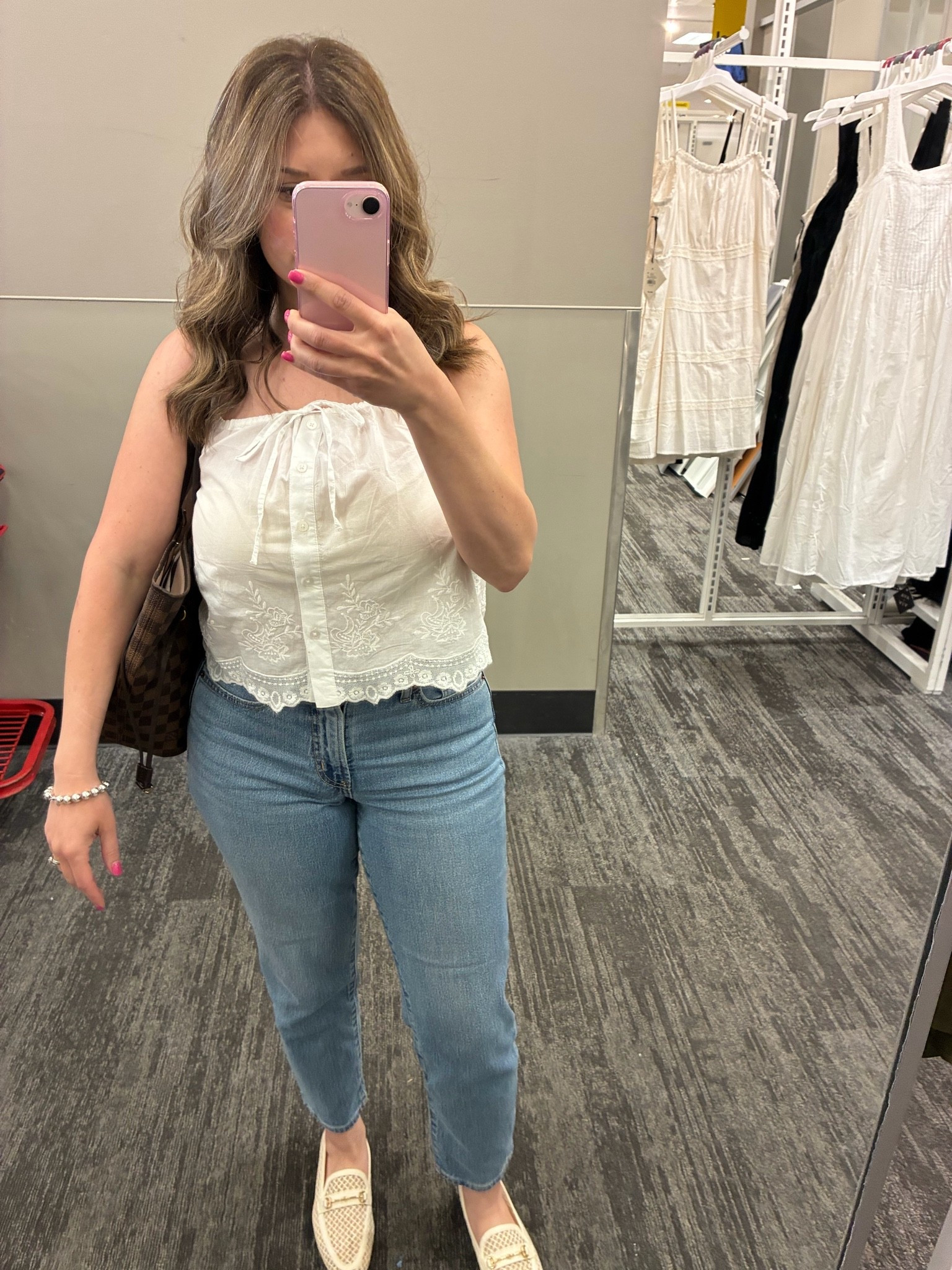 Shopping ootd

White eyelet top, straight denim, petite denim, white loafers

#LTKmomlife #LTKPetite #LTKOver40