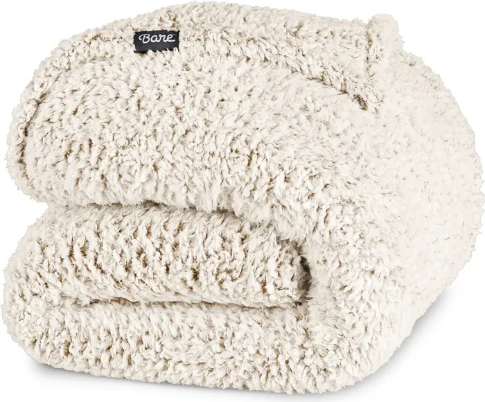 Tipped Faux Shearling Throw Blanket | Nordstrom