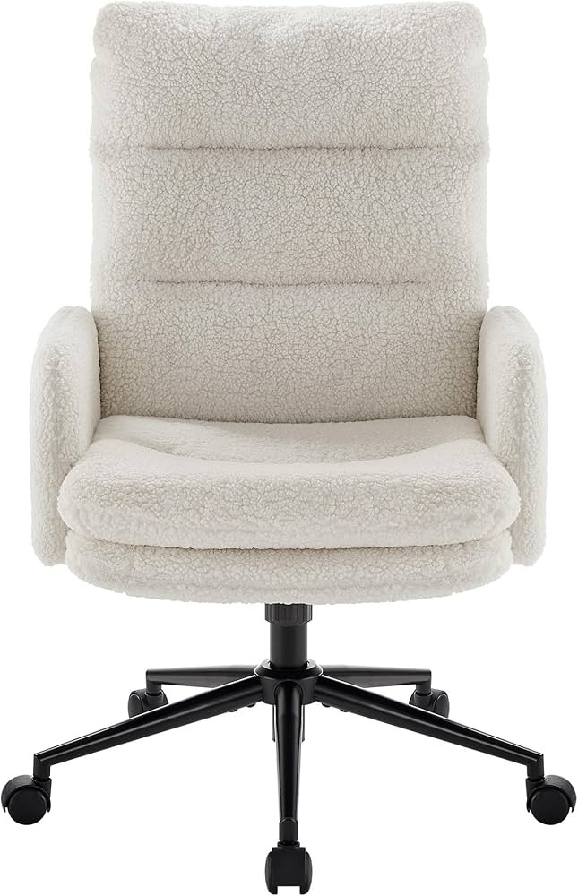 IWMH High-Back Home Office Chair,Upholstered Desk Chair with Armrests,Height Adjustable Armchair ... | Amazon (US)