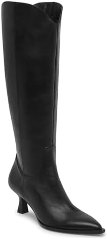 Coutgo Womens Wide Calf Knee High Boots Kitten Heel Pointed Toe Tall Boots Side Zipper Fall Winte... | Amazon (US)