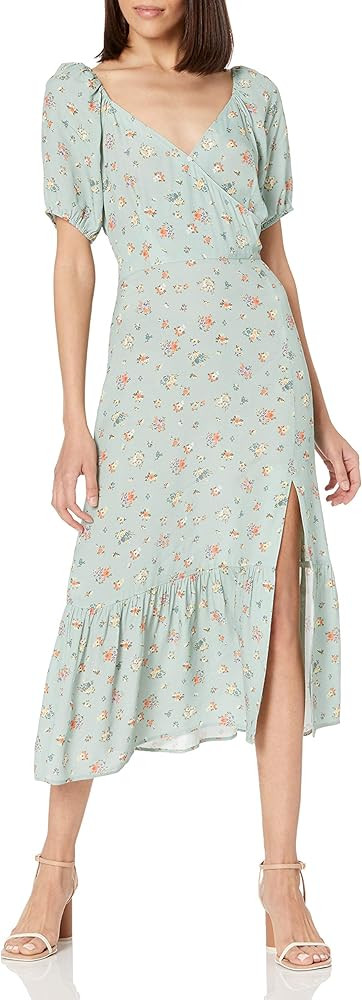 PAIGE Women's Gjelina Puff Sleeve Faux Wrap Dress | Amazon (US)