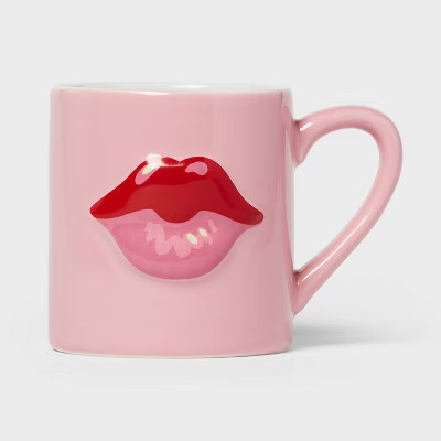 14.7 fl oz Stoneware Mug Pink - Spritz™ | Target