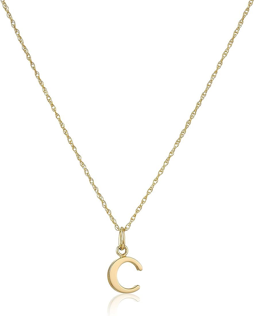 Amazon Collection 14k Gold-Filled Letter Charm Pendant Necklace | Amazon (US)