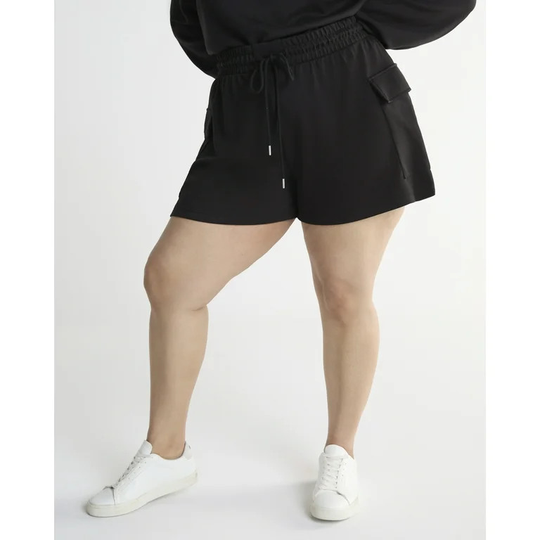 Scoop Women's and Women's Plus Ultimate ScubaKnit Cargo Shorts, Sizes XS-4X | Walmart (US)