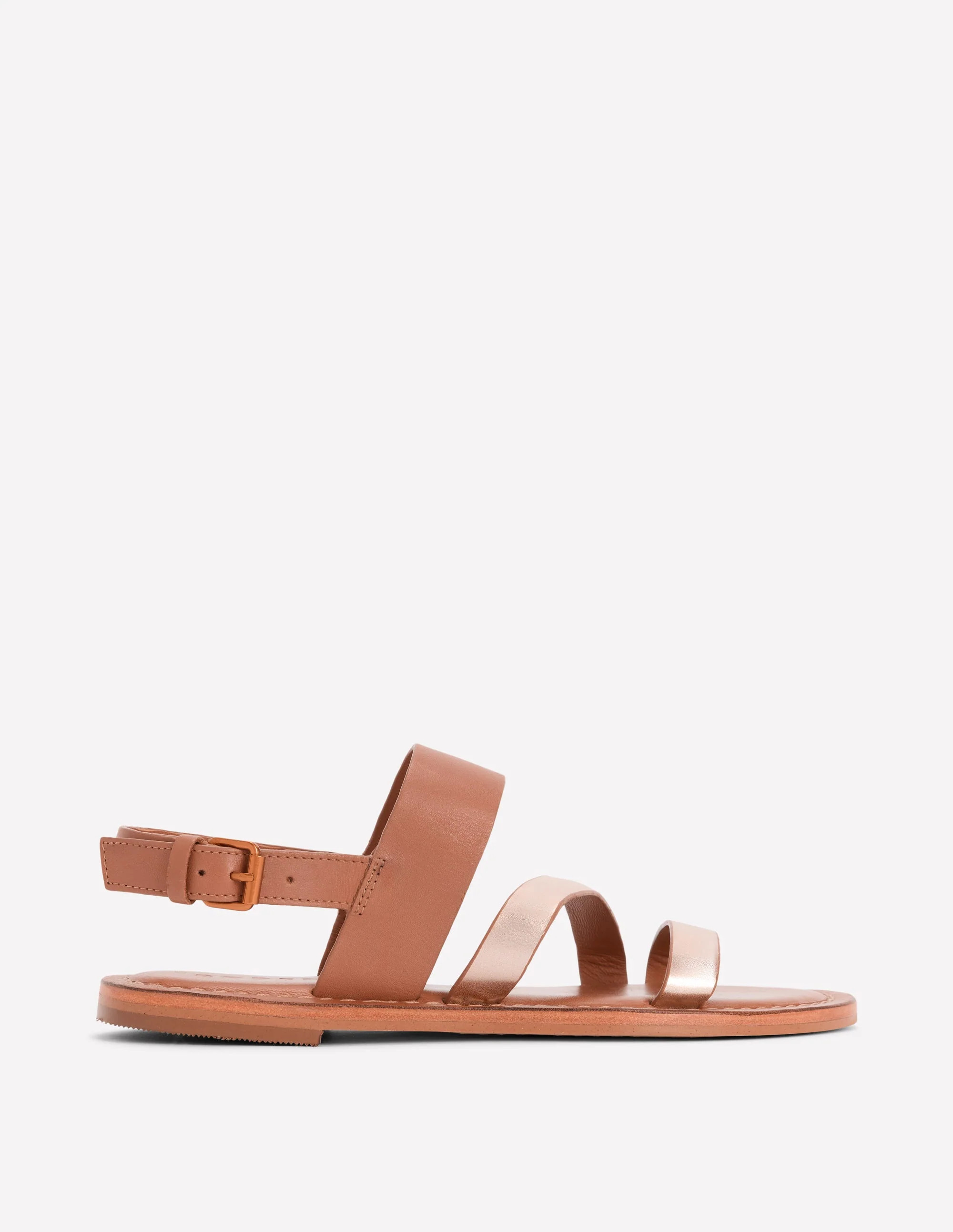 Asymmetric Sandal-Tan/Gold | Boden (US)