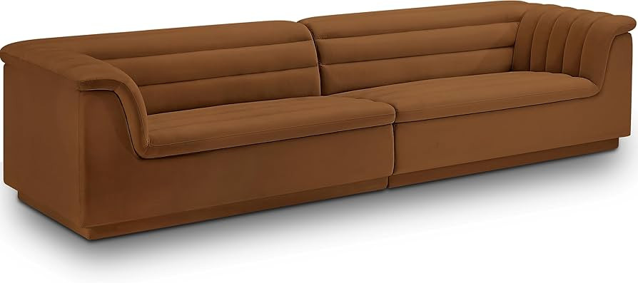 Meridian Furniture 194Saddle-S119 Cascade Collection Modern | Contemporary Modular Sofa with Soft... | Amazon (US)