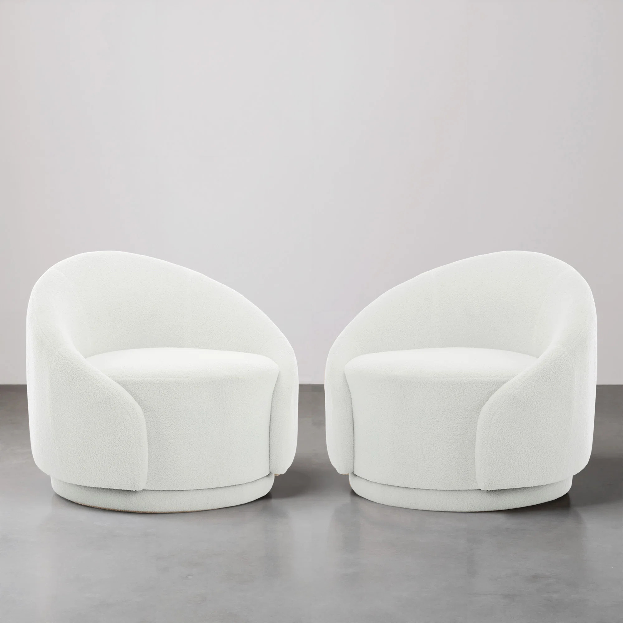 Aunna Upholstered Swivel Barrel Chair (Set of 2) | Wayfair North America