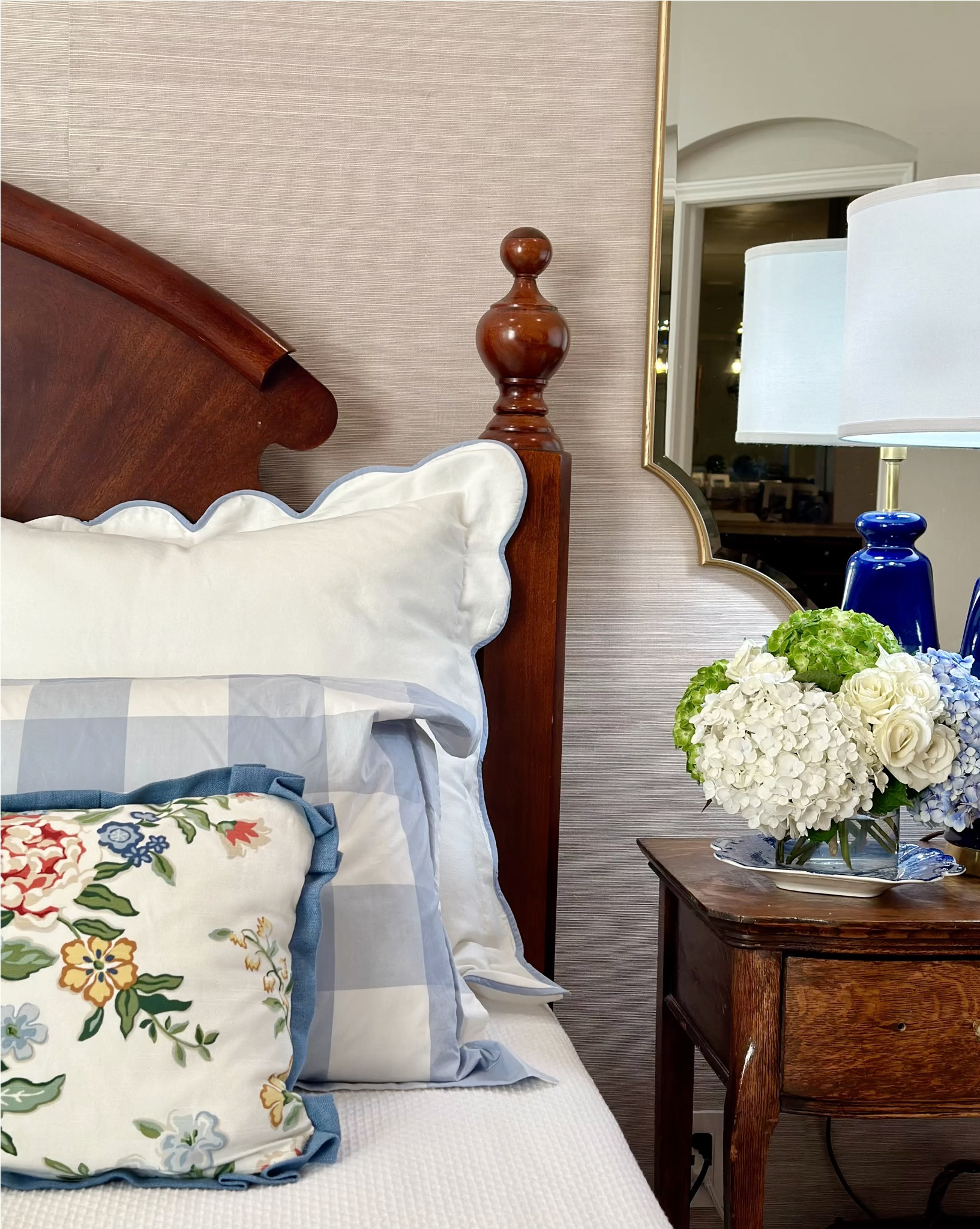 I love our bright and pretty bedroom. The Ballard bedding is on sale right now!  The rug is an unbelievable price as is the shelf. Bedding. Bedroom refresh. Ballard Designs. Blue and White bedroom. Area rug. Living room rug  

#LTKVideo #LTKSaleAlert #LTKHome