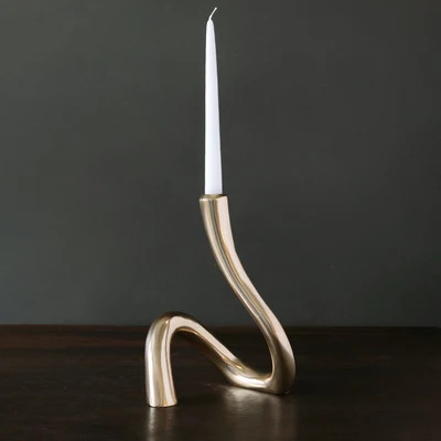 Beatriz Ball Sierra Modern Serpente Candlestick Holder 8" | Sabavi Home