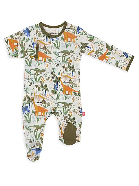 Baby Boy's Raptor Round Your Finger Modal Magnetic Footie | Saks Fifth Avenue