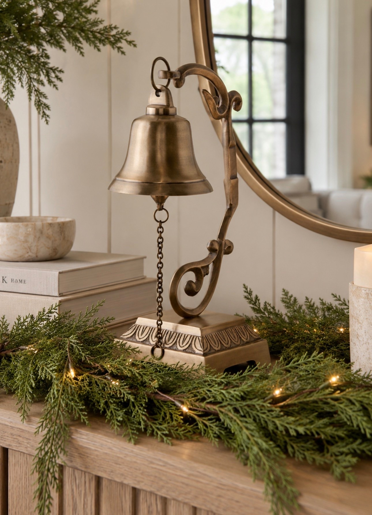 This new antique-inspired bell is so pretty for a shelf or on a console table 🎄✨ the garland is also beautiful and will probably sell out fast. Designed with my design choices and ai

#LTKSaleAlert #LTKHome #LTKSeasonal