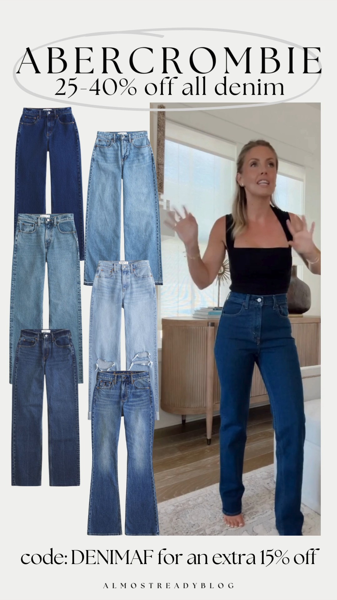 25-40% off all denim from Abercrombie! Use code: DENIMAF for an extra 15% off almost everything else!!

sale alert, denim, curve love, wideleg jeans, straight leg jeans, bootcut jeans, medium wash jeans, dark wash jeans, amanda west, almostreadyblog 

 #LTKootd #LTKSaleAlert #LTKPetite