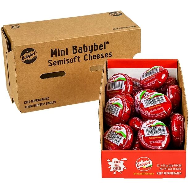 Mini Babybel® Original Snack Cheese, 30 Pack of 0.75 oz | Walmart (US)