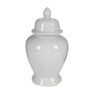 A & B Home Gloss White Medium Seaford Ginger Jar-AV69770-DS - The Home Depot | The Home Depot
