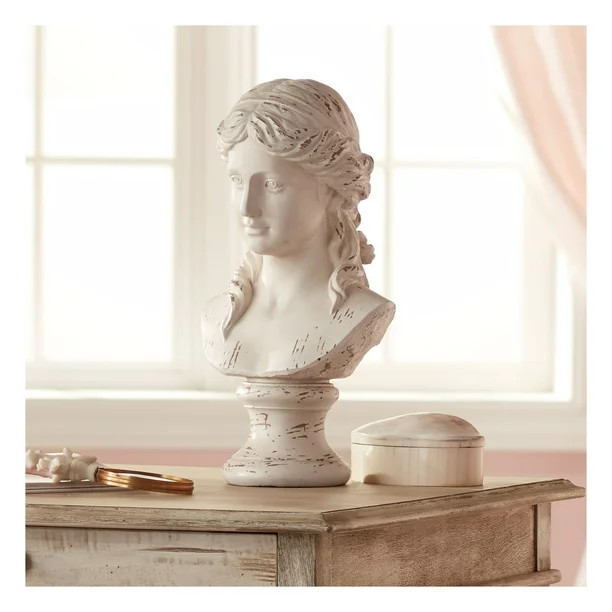 Kensington Hill Classic Greek 17 1/2" High Antique White Bust Sculpture - Walmart.com | Walmart (US)